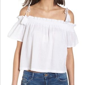 DL1961 White linen top with tassels